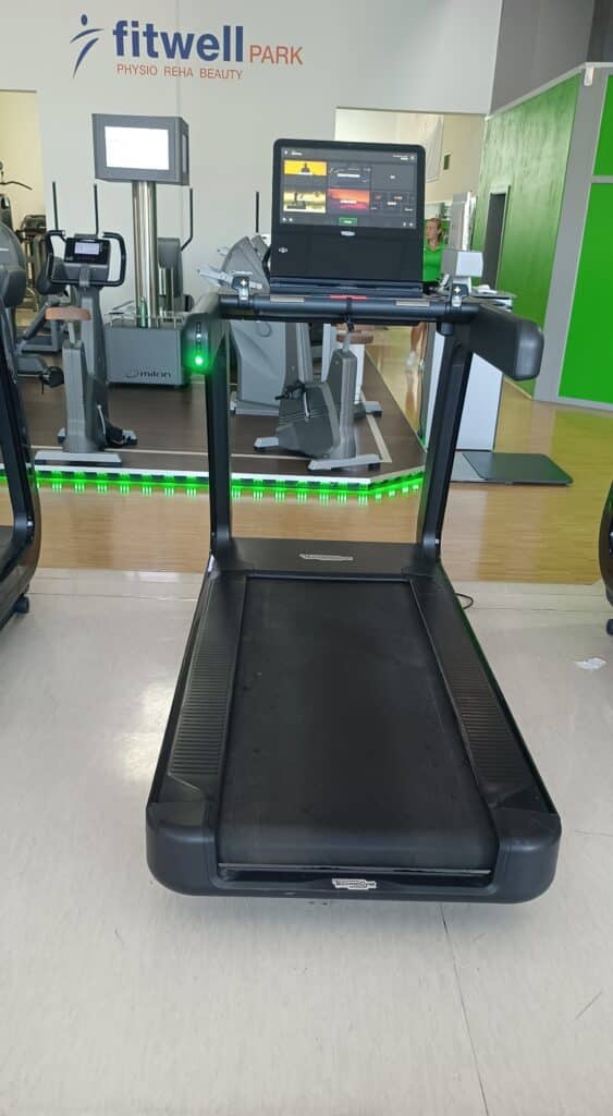 Gym equipment rental in Australia – row of modern cardio fitness machines for rent